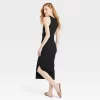 Women's Rib Knit Side Ruched Bodycon Dress - A New Day™