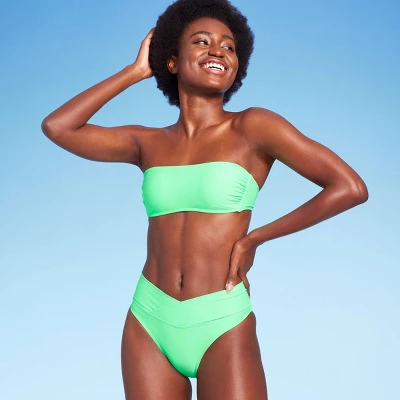 Women's Crossover High Leg Cheeky Mid-Rise Bikini Bottom - Wild Fable™ - Image 15