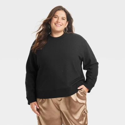 Women's Jeweled Pullover Sweatshirt - A New Day™ - Image 4