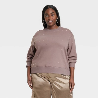 Women's Jeweled Pullover Sweatshirt - A New Day™ - Image 10