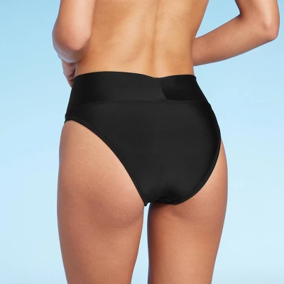 Women's Crossover High Leg Cheeky Mid-Rise Bikini Bottom - Wild Fable™ - Image 4