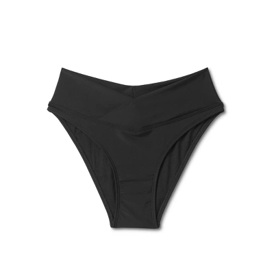 Women's Crossover High Leg Cheeky Mid-Rise Bikini Bottom - Wild Fable™ - Image 5