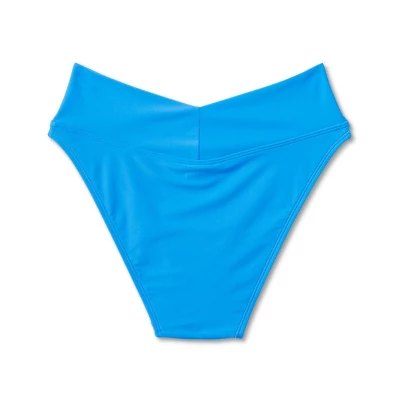 Women's Crossover High Leg Cheeky Mid-Rise Bikini Bottom - Wild Fable™ - Image 11