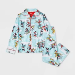 Kids' Disney 100 Sleep Coat Pajama Set - Blue