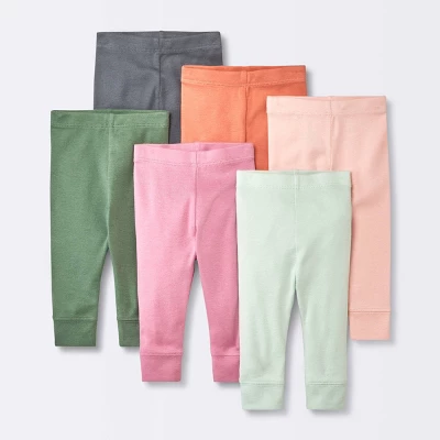 Baby 6pk Basic Pants - Cloud Island™ Coral Orange - Image 3